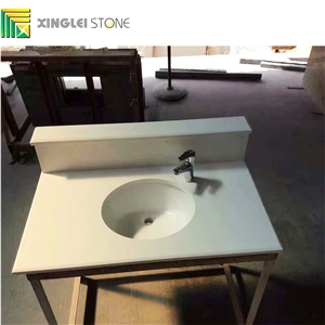 Pure White Quartz Bath Tops/Countertops/Bathroom Vanities