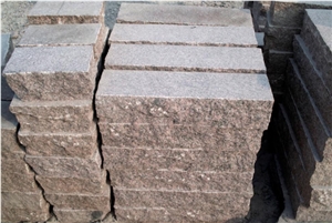 G354 Red Granite Cubes Paving Stone Granite Stone Paver
