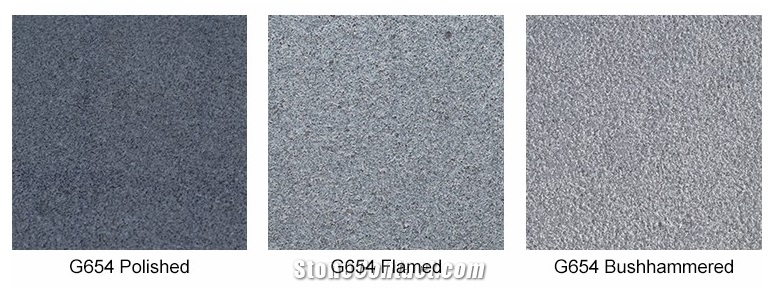 G654 Granite Flamed Flooring Tile Slab, Padang Black Granite