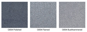 G654 Granite Flamed Flooring Tile Slab, Padang Black Granite