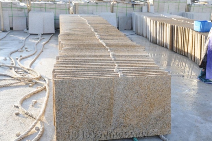 G682-S Yellow Granite Stone Paving Stone Flooring Tile Design