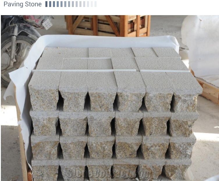 G682-S Yellow Granite Stone Paving Stone Flooring Tile Design