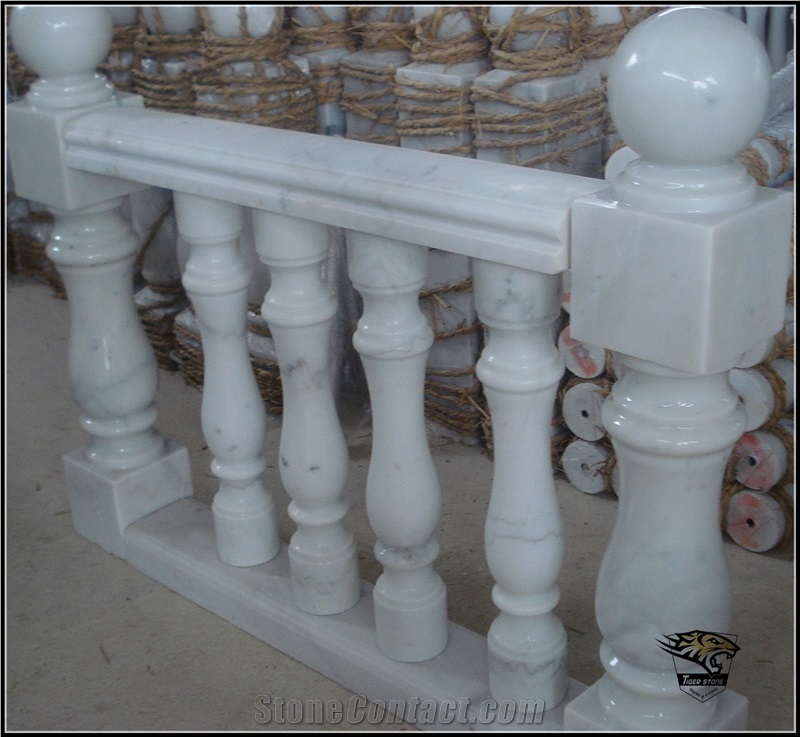 Baluster Natural Stone White Marble Railings