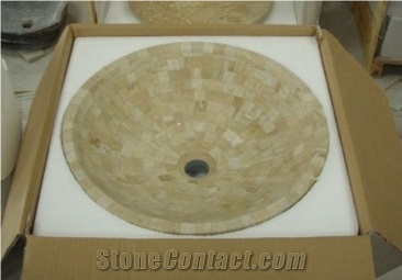Mf018 Stone Wash Basin Emperador Dark