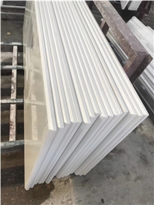 Pure White Quartz Kitchen Tops,Quartz Pre-Fabricated Countertop