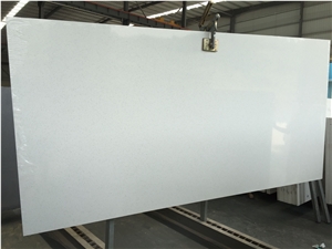Sparkling White Quartz, Crystal White Quartz, White Quartz Slab