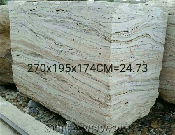 Light Color Travertine Blocks, Beige Tra Onyx Travertine Block