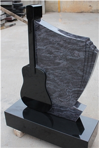 Guitar Design Granite Headstone