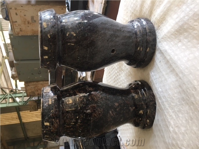 Rouded Granite Vases, Monumental Vases