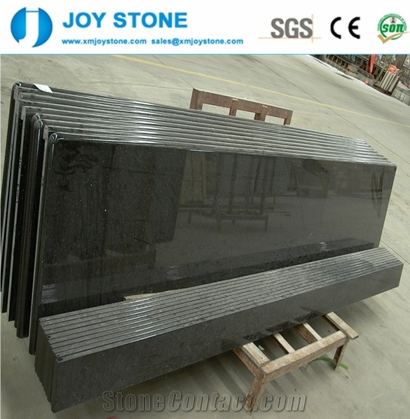 Hot Sale Cheap Perfab Polish Black Galaxy Granite Ktichen Countertop