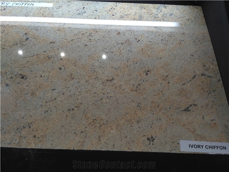 Ivory Chiffon Granite Slabs, Tiles