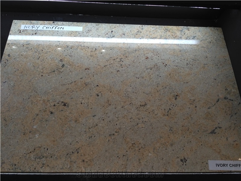 Ivory Chiffon Granite Slabs, Tiles