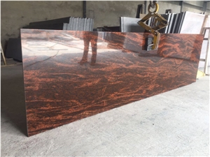 Red Multicolor Premium Slabs, Multicolor Red Granite
