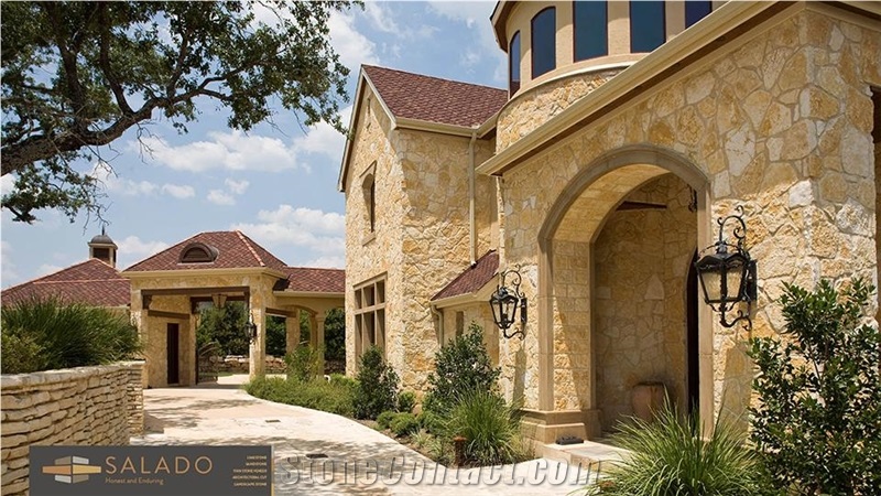 Sandstone Pattern Facade Chateau Color Gold