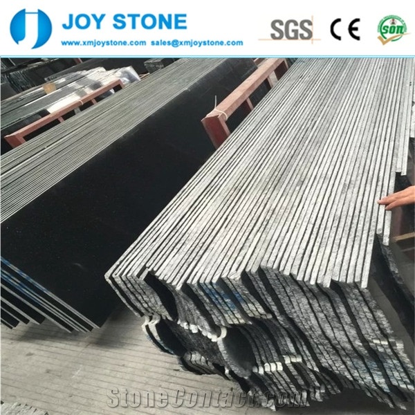 Good Quality Polished Spark Black Star Galaxy Granite Half Slabs Tiles