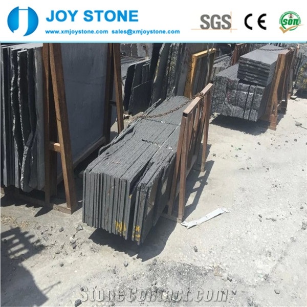 Good Quality Polished Spark Black Star Galaxy Granite Half Slabs Tiles