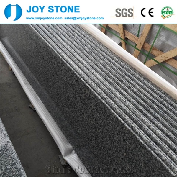 Polished New Bianco Sardo Grey Granite G602 2cm Bull Nose Edge Tread