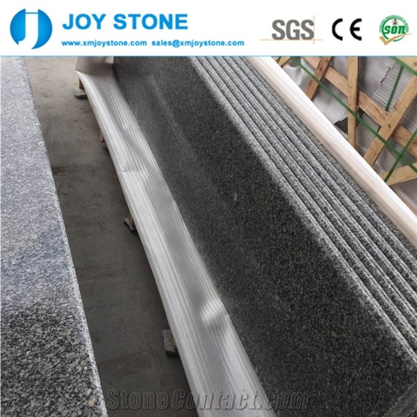 Polished New Bianco Sardo Grey Granite G602 2cm Bull Nose Edge Tread