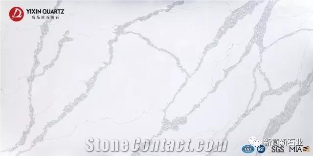 Xka1160-2-Calacatta Rivers Quartz Stone Slab Marble Looking