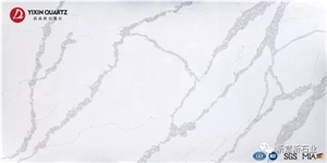 Xka1160-2-Calacatta Rivers Quartz Stone Slab Marble Looking