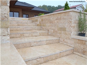 Classic Travertine 3cm Sawn Cut Pool Pavers, Pool Coping
