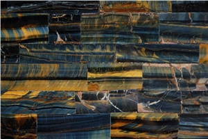 Blue Tiger Eye Semiprecious Stone Slabs
