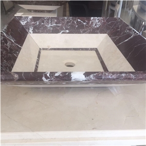 Rosso Levanto Marble Basin