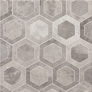 Honeycomb Shower Honed Finish Polar Grey Marble