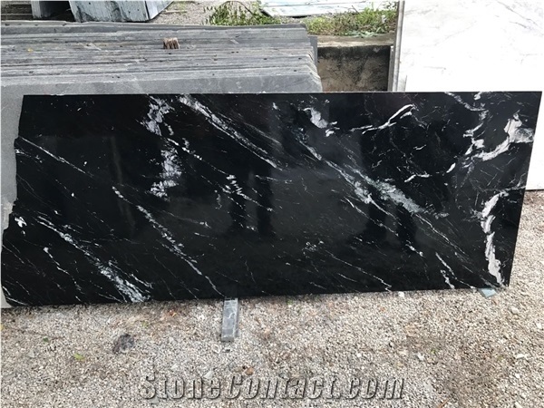 Indian Black Marquino Marble Blocks