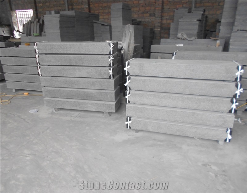 G684 Basalt Flooring Stone Step Staircase, Fuding Black Basalt Stone