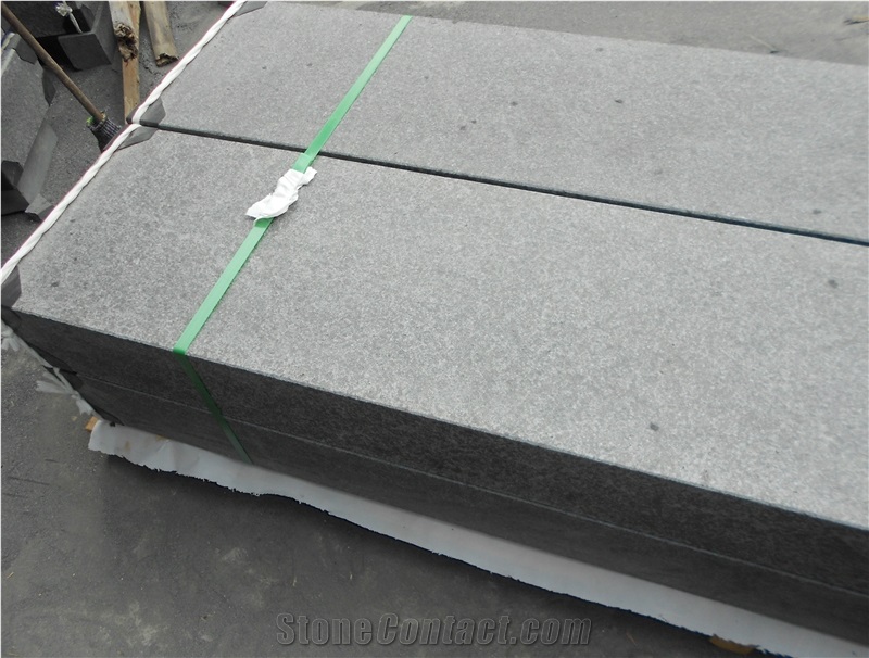 G684 Basalt Flooring Stone Step Staircase, Fuding Black Basalt Stone