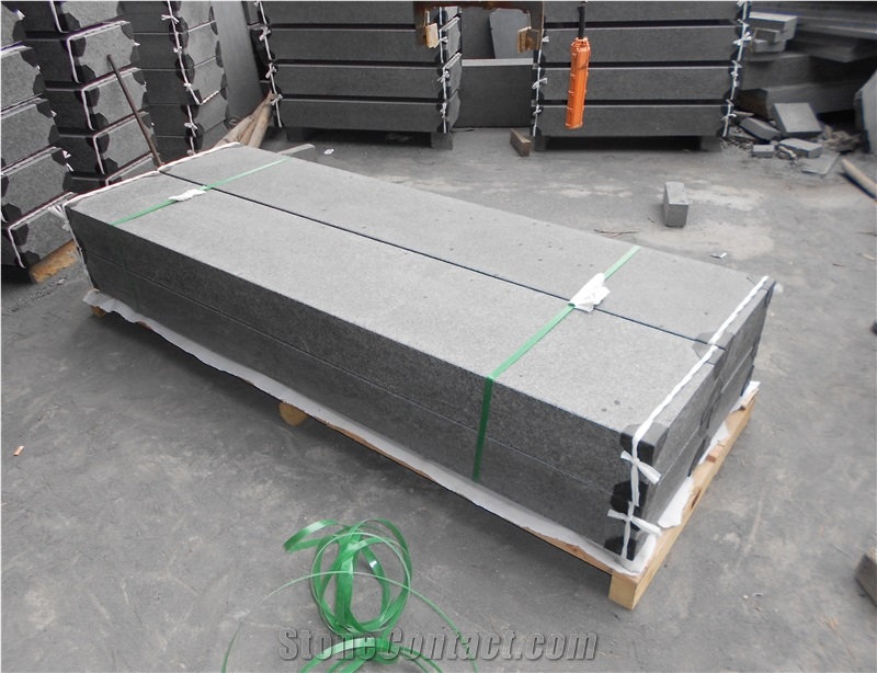 G684 Basalt Flooring Stone Step Staircase, Fuding Black Basalt Stone