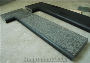G684 Basalt Swimming Pool Coping Stone Paver, Black Basalt Stone