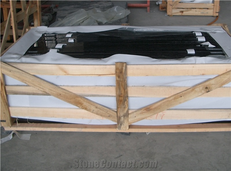G684 Polished Black Basalt Floor Staircase, Steps, G684 Black Stone