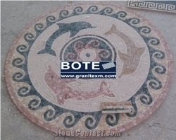 Marble Mosaic Floor Medallions Round Decorative Medallions