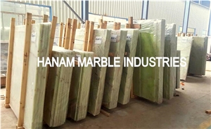 Dark Green Onyx, Onice Verde Pakistano Green Onyx Slabs & Tiles