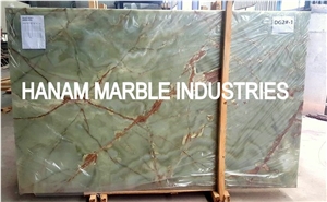 Dark Green Onyx, Onice Verde Pakistano Green Onyx Slabs & Tiles