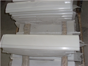 China Pure Crystal White Marble Border Lines,Pencil Wall Molding Panel Tile