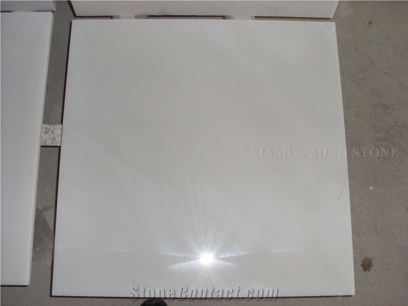 Crystal White Marble Tile Floor Paving Bathroom Wall Cladding Panel