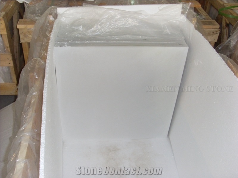 Crystal White Marble Tile Floor Paving Bathroom Wall Cladding Panel
