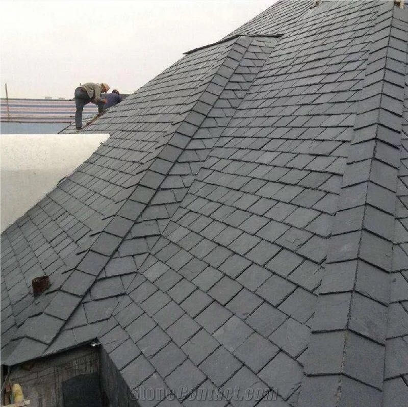 Black Riven Slate Tiles, Slate Tiles, Slate Pavers