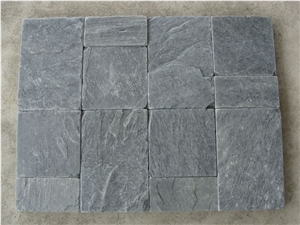 China Natural Black Slate Tiles,Pattern,Split Slate,Tumbled Pave Stone