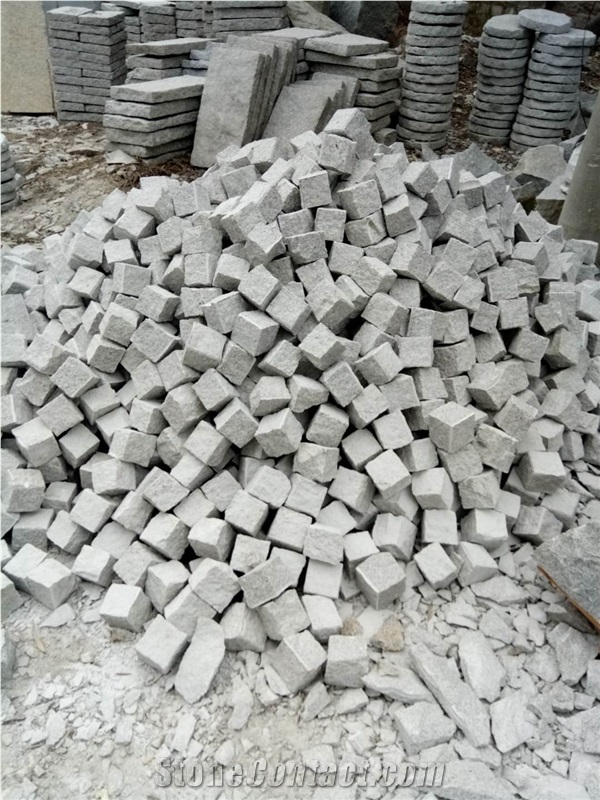 New G602,G603 Light Grey Granite Roadway Kerbs,Curb Stone,Cubes,Leiyan