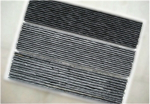 Water Fall Panel Tile in Black/Grey Slate Flow Board Cultured Stone