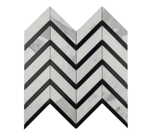 White and Black Marble Mosaic Tiles,Chevron,Kitchen Back Splash,Leiyan White and Black Marble Mosaic Tiles,Chevron,Kitchen Back Splash,Leiyan