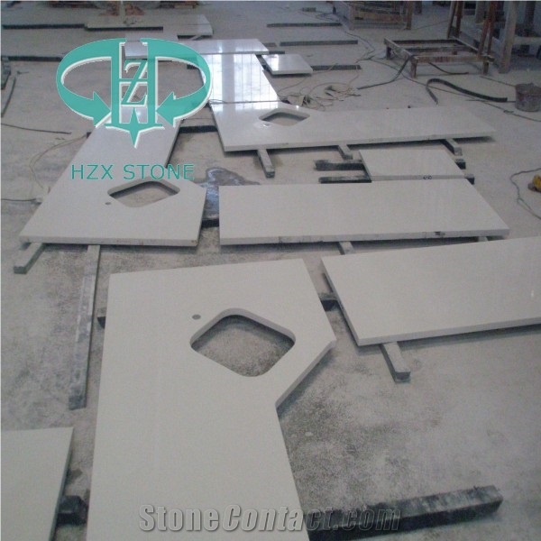 Artificial Surface White Quartz Countertop,Top Kitchen Quartz