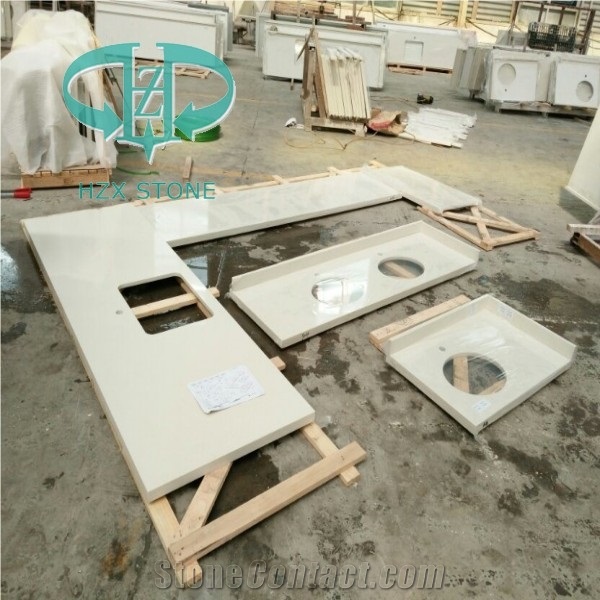 Artificial Surface White Quartz Countertop,Top Kitchen Quartz