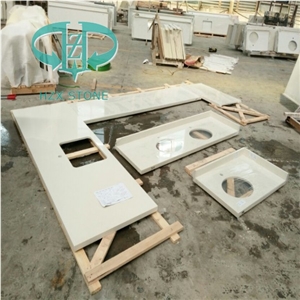 Artificial Surface White Quartz Countertop,Top Kitchen Quartz