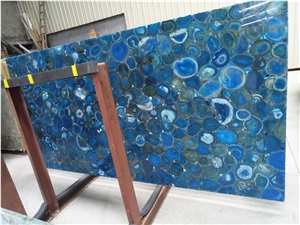 Blue Agate, Blue Jade, Blue Semiprecious Stone