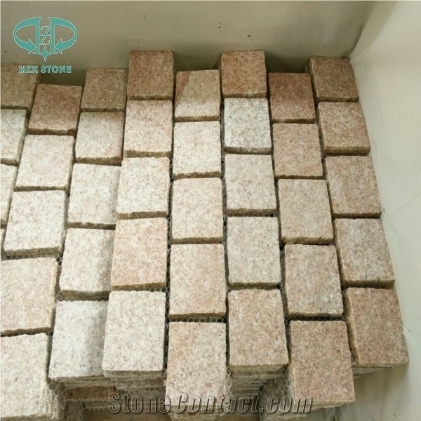 China Yellow Granite G682 Cube Stone , Sunset Gold Granite, Sunset Beige Yellow Granite Cube Stone